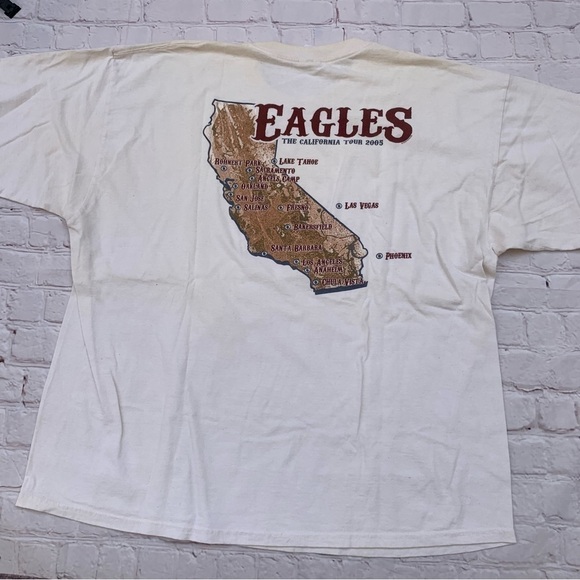 Y2K The Eagles 2005 California Tour double sided band tee shirt size XXL - Picture 8 of 10